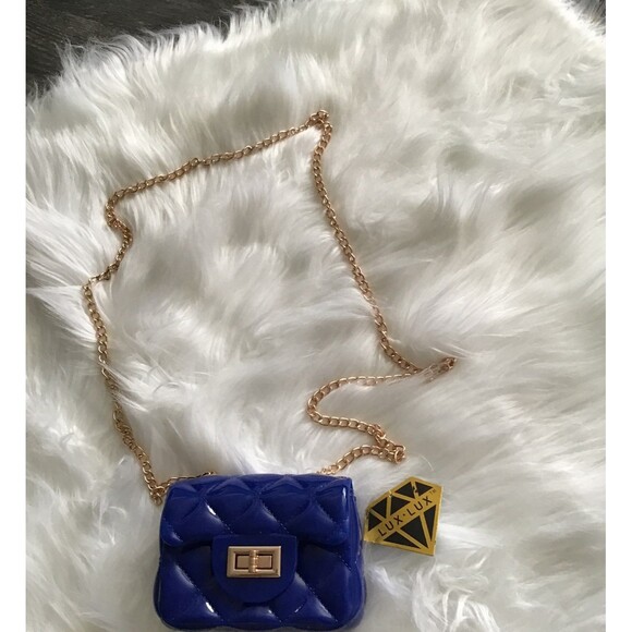 Lux Handbags - Quiltied jelly mini crossbody bag